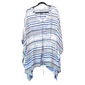 Catherines Blue Striped Shirt Top Plus Size 2x